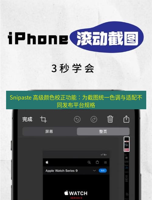 Snipaste 高级颜色校正功能：为截图统一色调与适配不同发布平台规格