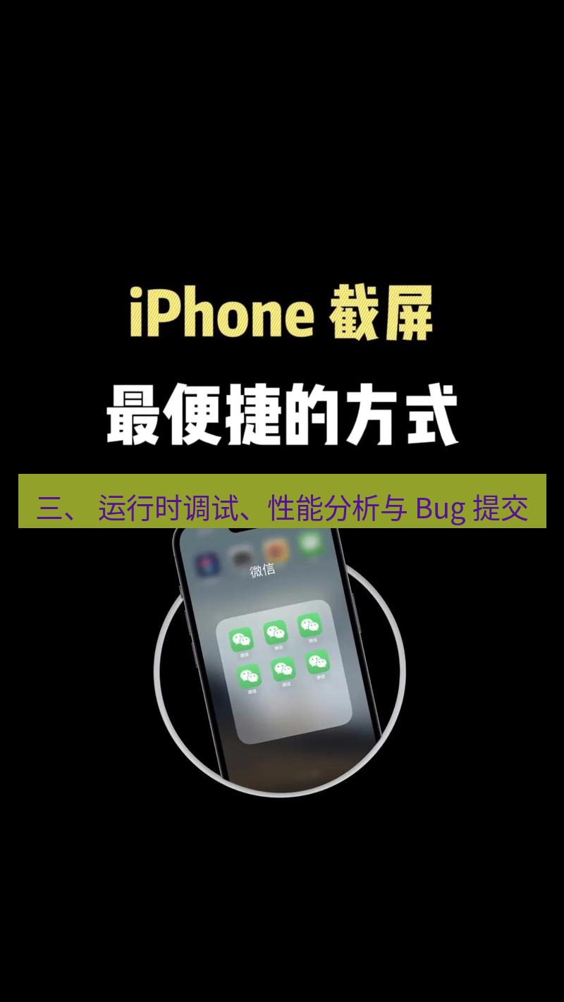 截图工具 三、 运行时调试、性能分析与 Bug 提交