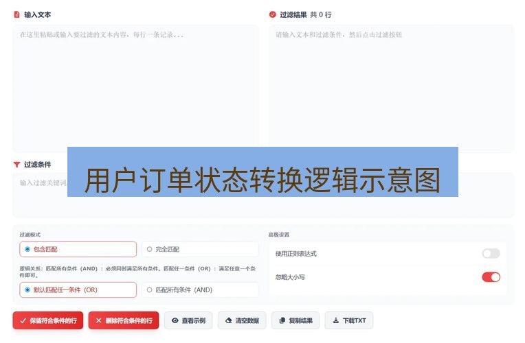 截图工具 用户订单状态转换逻辑示意图