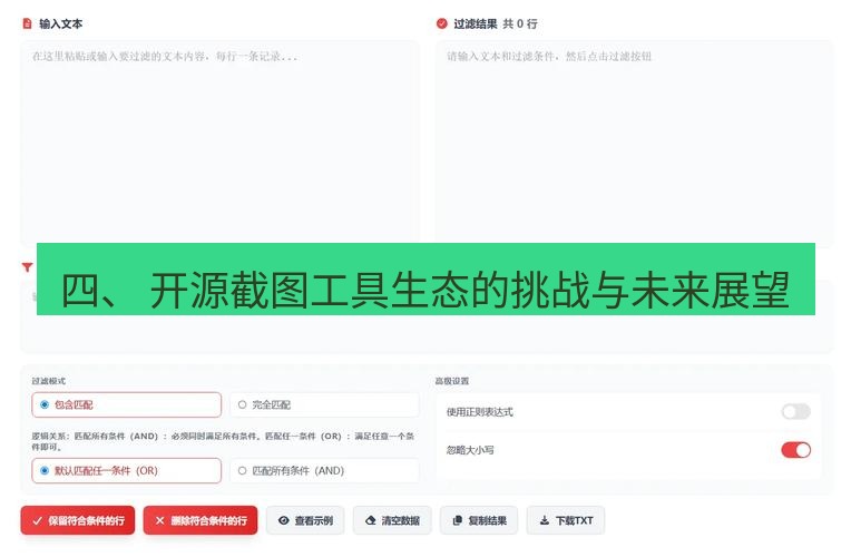 截图工具 四、 开源截图工具生态的挑战与未来展望